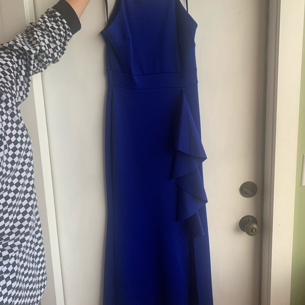 Sweet storm prom dress in ocean blue color